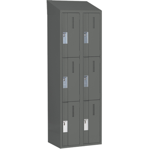Casiers robustes Concorde, 3 niveaux, Bloc de 2, 24" x 18" x 78", Acier, Charbon, Soud&eacute; (assembl&eacute;) Par Equipment