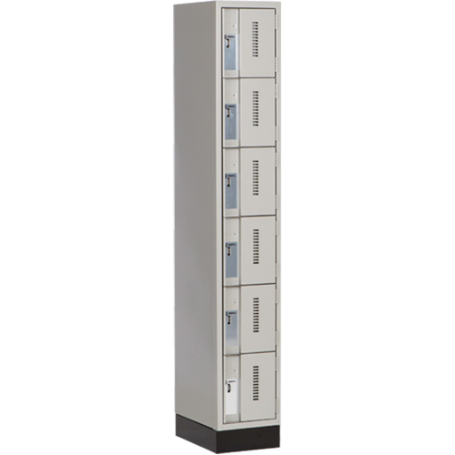 Concorde Heavy-Duty Lockers, 6 -tier, 12" x 18" x 76", Steel, Grey, Welded (Assembled) Par Equipment