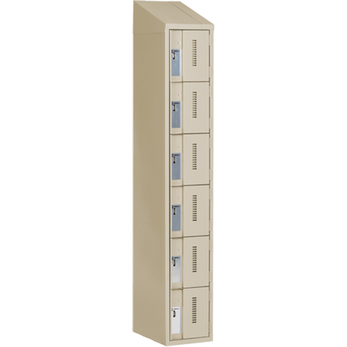 Casiers robustes Concorde, 6 niveaux, 12" x 18" x 78", Acier, Beige, Soud&eacute; (assembl&eacute;) Par Equipment