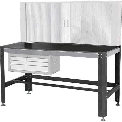 Work Bench, Laminate Surface, 26" W x 30" D x 63" H Par Equipment