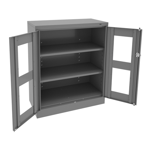 Armoire &agrave; hauteur de comptoir C-Thru, Acier, 2 Tablettes, 42" h x 36" la x 18" p Par Equipment
