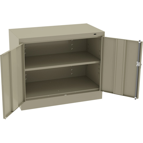 Armoire standard &agrave; hauteur de bureau, Acier, 30" h x 36" la x 18" P, Beige Par Equipment