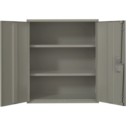 Armoire de rangement Lo-Boy, Acier, 2 Tablettes, 40" h x 36" la x 18" P, Gris Par Equipment