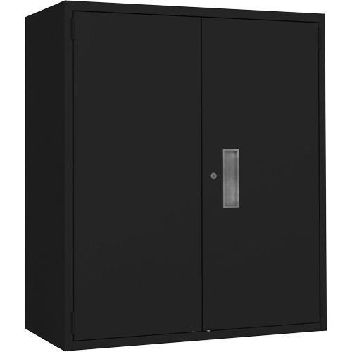 Armoire de rangement Lo-Boy, Acier, 2 Tablettes, 42" h x 36" la x 18" P, Noir Par Equipment