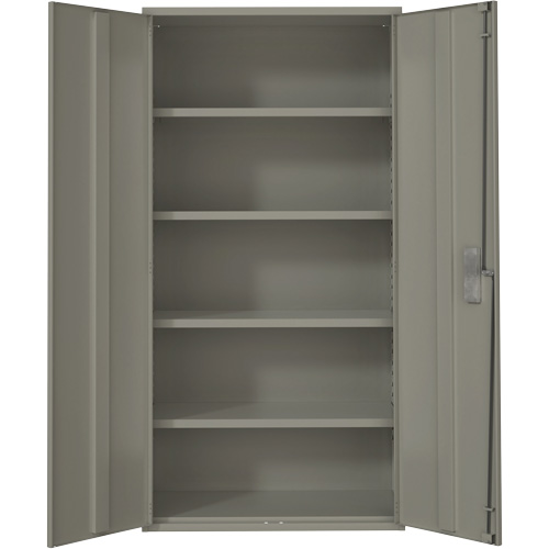Armoire de rangement Hi-Boy, Acier, 4 Tablettes, 72" h x 36" la x 18" P, Gris Par Equipment