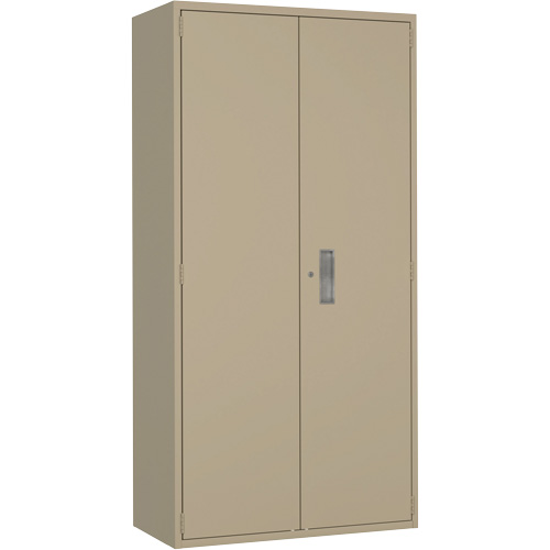 Armoire de rangement Hi-Boy, Acier, 4 Tablettes, 72" h x 36" la x 18" P, Beige Par Equipment