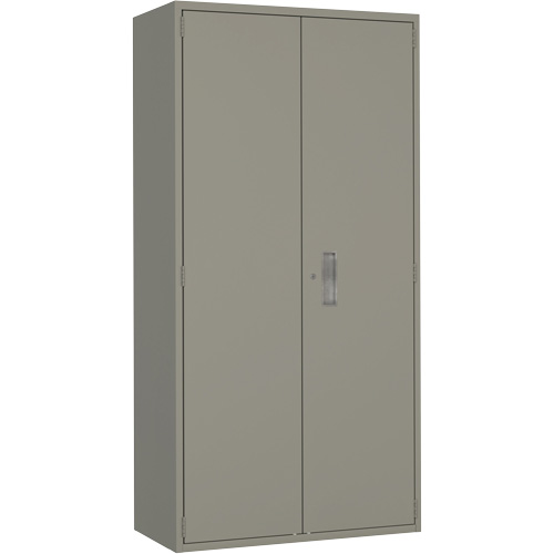 Wardrobe Storage Cabinet, Steel, 36" W x 18" D x 72" H, Grey Par Equipment