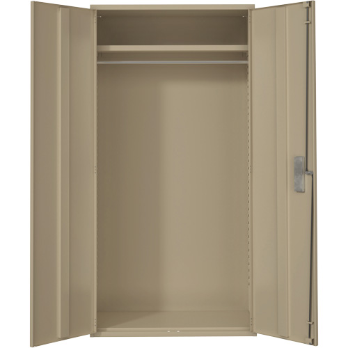 Armoire garde-robe, Acier, 36" la x 18" p x 72" h, Beige Par Equipment