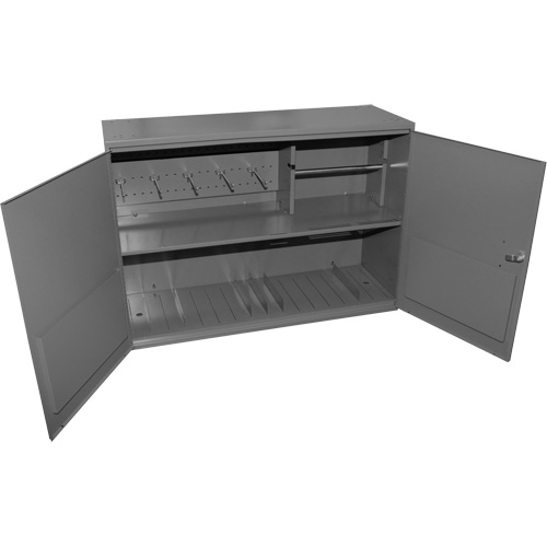 Abrasive Accessory Cabinet, Steel, 2 Drawers, 33-3/4" x 11-7/8" x 23-7/8", Grey Par Equipment