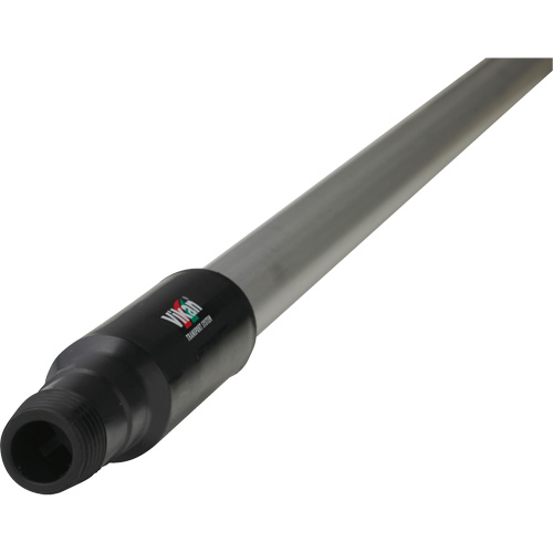Transport Line Handle, Aluminum/Polypropylene, Ergonomic, Euro Threaded Tip, 1-1/4" Diameter, 59" Length Par Equipment