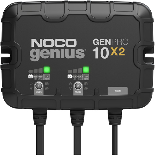 Chargeur de batterie embarqu&eacute; &agrave; 2 sorties de 20 amp&egrave;res GenPro10X2 Genius Par Equipment