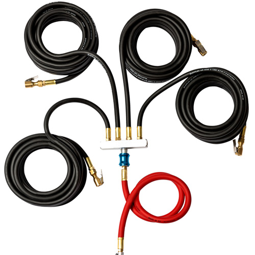Wall-Mounted Tire Inflation System with 4-Hose Manifold Par Equipment