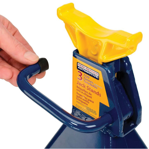 Jack Stand, Locking Handle/Ratchet, 3 tons Capacity, 19" H Par Equipment