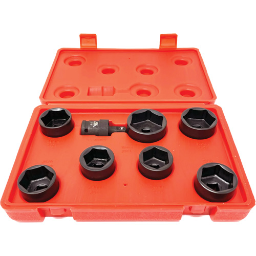 8 Pc. Extra-Low-Profile Oil Filter Socket Set Par Equipment