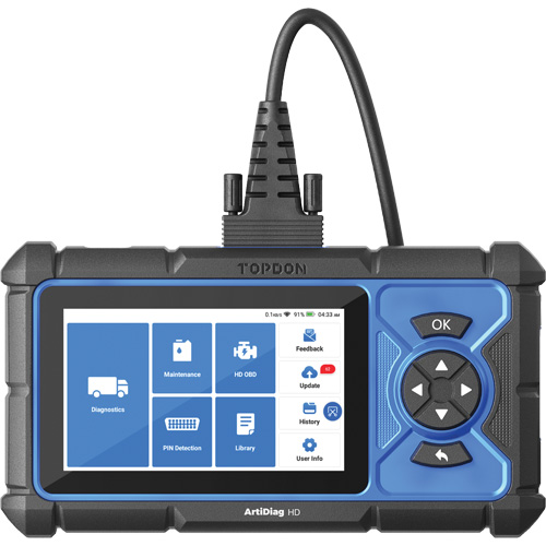 Outil de diagnostic robuste 5" ArtiDiag HD avec fonctions d'entretien Par Equipment