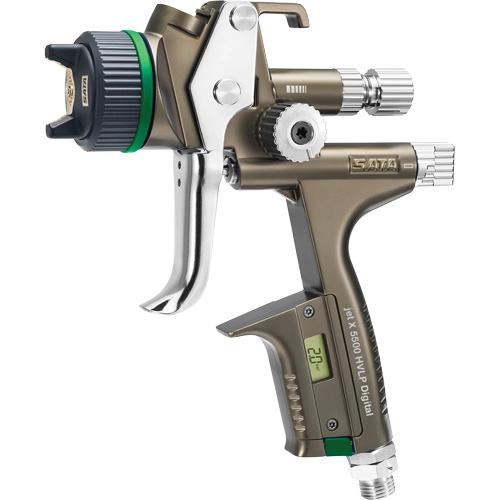 Pistolet de peinture de premi&egrave;re qualit&eacute; pour peinture automobile avec psi num&eacute;rique X5500 HVLP 1,3 I RPS D, Entr&eacute;e d'air 1/4" NPT, 15,19 pi³/min, Capacit&eacute; 0,6 L/0,9 L, 0,17 psi Par Equipment
