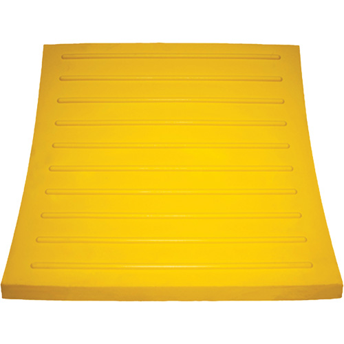 Wheel Chock, Polyurethane, Yellow, 15-1/4" W x 12-1/8" D x 10-3/4" H Par Equipment