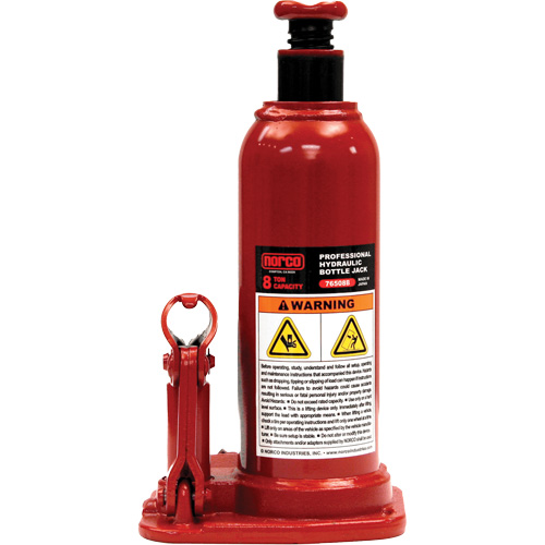 Professional Hydraulic Bottle Jack, 8 Ton(s), 18-3/4" Raised Height Par Equipment