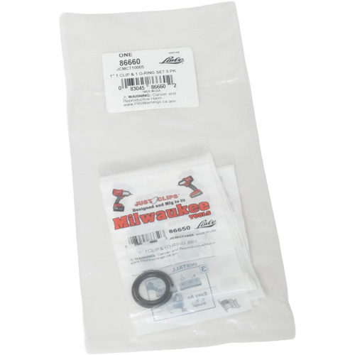 1" Clips & O-Rings Set for Milwaukee - Bulk Par Equipment