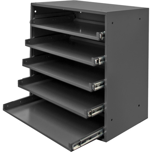 Armoire de rangement &agrave; cloisons, Acier, 5 compartiments, 20-1/2" la x 12-1/2" p, 21" h, Gris Par Equipment