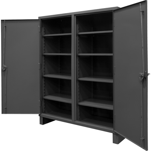 Extra Heavy-Duty Cabinet, Steel, 8 Shelves, 78" H x 72" W x 24" D, Grey Par Equipment