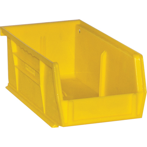 Bacs Hook-On Bins, 4" la x 3" H x 7" p, Jaune, Capacit&eacute; 10 lb Par Equipment