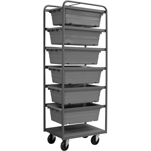 Mobile Tub Rack, Double-sided, 6 bins, 26" W x 18" D x 74" H Par Equipment