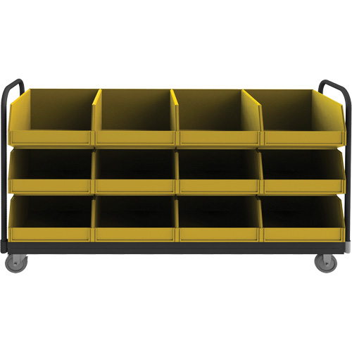Mobile Tub Rack, Double-sided, 12 bins, 78" W x 18" D x 47" H Par Equipment