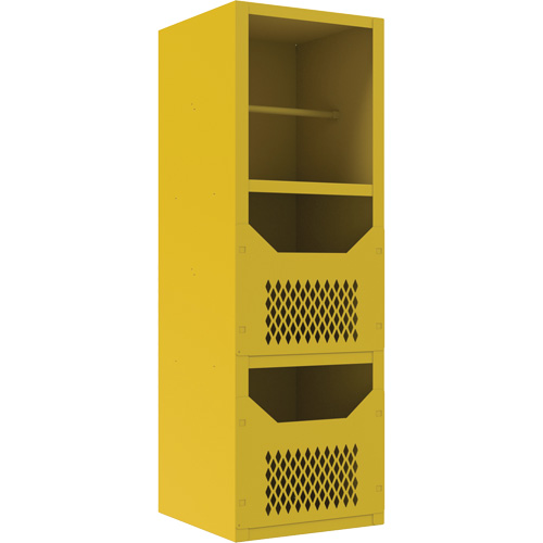 Spill Control Cabinet, 1 Shelves, 72" H x 24" W x 24" D, Steel, Yellow Par Equipment