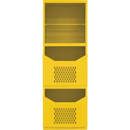 Spill Control Cabinet, 1 Shelves, 72" H x 24" W x 24" D, Steel, Yellow Par Equipment