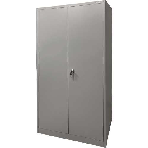Armoire de rangement, Acier, 4 Tablettes, 78" h x 36" la x 24" P, Gris Par Equipment