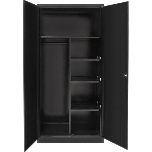 Combination Storage Cabinet, 36" W x 18" D x 72" H, Black Par Equipment