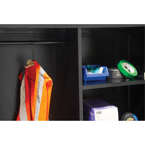 Combination Storage Cabinet, 36" W x 18" D x 72" H, Black Par Equipment