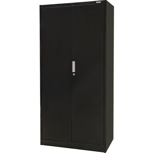 Hi-Boy Storage Cabinet, Steel, 4 Shelves, 72" H x 36" W x 18" D, Black Par Equipment