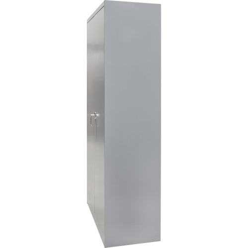 Wardrobe Storage Cabinet, Steel, 36" W x 18" D x 72" H, Grey Par Equipment