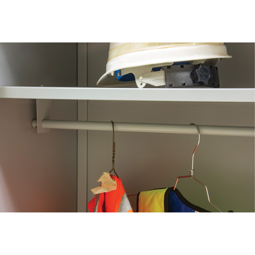 Wardrobe Storage Cabinet, Steel, 36" W x 18" D x 72" H, Grey Par Equipment