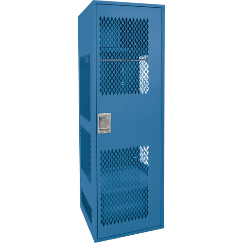 Gear Locker with Door, Steel, 24" W x 18" D x 72" H, Dark Blue Par Equipment