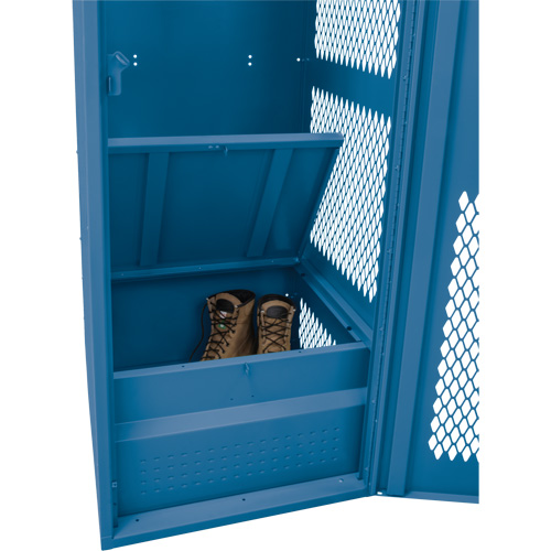 Gear Locker with Door, Steel, 24" W x 18" D x 72" H, Dark Blue Par Equipment
