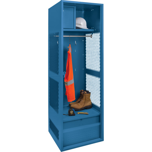 Gear Locker, Steel, 24" W x 18" D x 72" H, Dark Blue Par Equipment