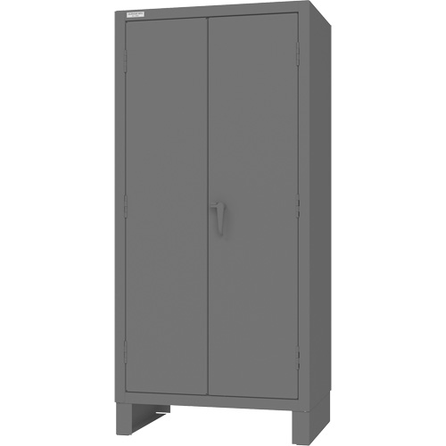 Cabinet with Hanging Bar & Standard Recessed Doors, Steel, 78" H x 36" W x 24" D, Grey Par Equipment