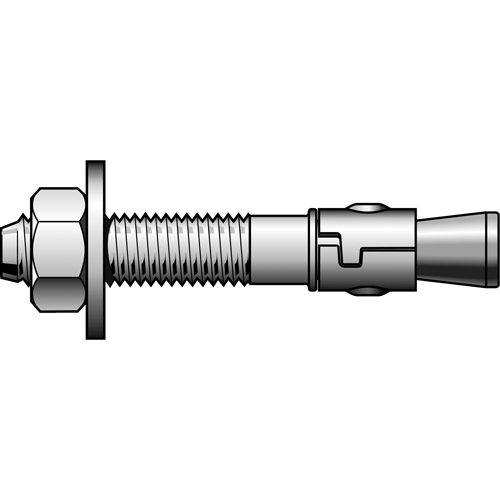 Boulons d'ancrage Power Stud &agrave; gaine d'ancrage, Acier au carbone, 3/8" x 2-1/4" Par Equipment