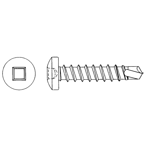 Vis autoforeuse plate, #10 x 3/4" lo, Zingu&eacute; Par Equipment