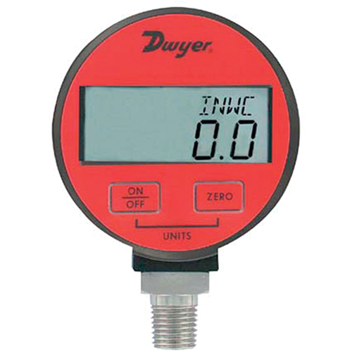 Pressure Gauge, 2-31/50" , 30 psi, Bottom Mount, Digital Par Equipment