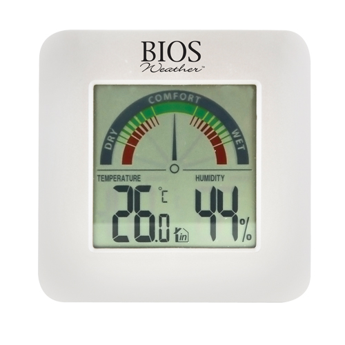 Hygrom&egrave;tres int&eacute;rieurs avec indicateur de confort BIOS, Contact, Num&eacute;rique, -58-158°F (-50-70°C) Par Equipment