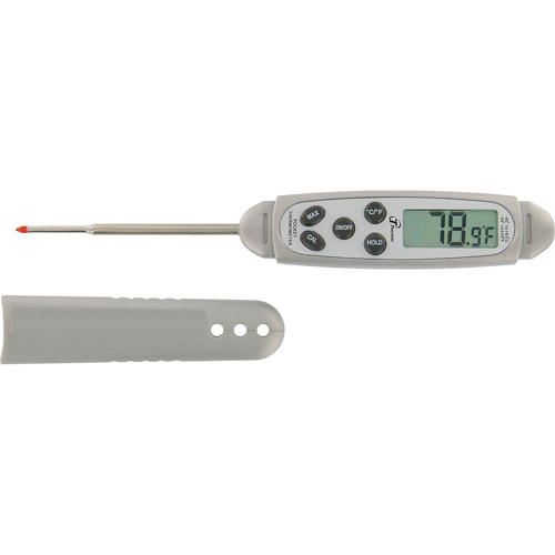 Thermom&egrave;tre &agrave; tige &agrave; l'&eacute;preuve de l'eau, Contact, Num&eacute;rique, -40,0-450,0°F (-40,0-230,0°C) Par Equipment