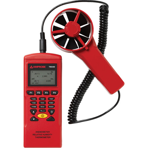 An&eacute;mom&egrave;tre TMA40-A, Enregistrement des donn&eacute;es, Gamme de v&eacute;locit&eacute; d'air de 0,4 - 32 m/sec Par Equipment