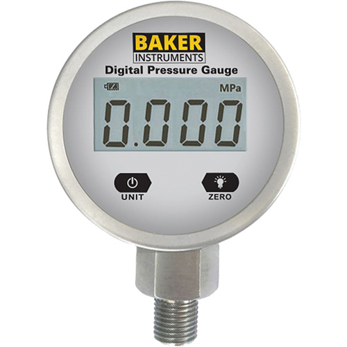 B5000 Series Pressure Gauge, 2-1/2" , 0 - 30 psi/0 - 831 in. w.c./0-206.8 kPa, Bottom Mount, Digital Par Equipment
