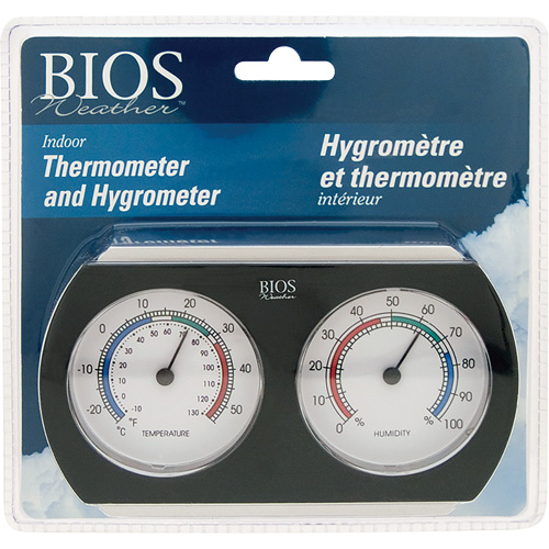 Thermom&egrave;tre-hygrom&egrave;tre d'int&eacute;rieur, 10°- 130° F ( -25° - 55° C ) Par Equipment