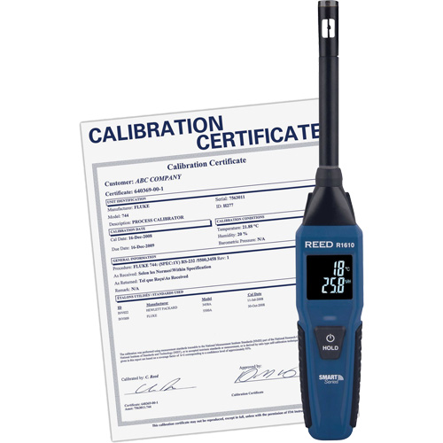 Thermo-hygrom&egrave;tre Bluetooth Smart Series avec certificat ISO, 0,0% - 100% RH, -4°- 140° F (-20° - 60° C) Par Equipment