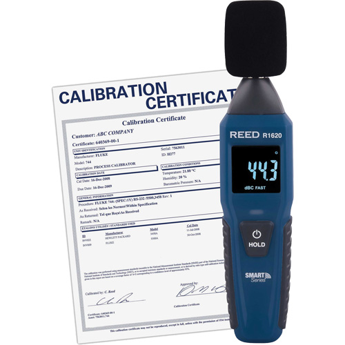 Sonom&egrave;tre Bluetooth Smart Series avec certificat de calibration, Gamme de mesure 30 - 130 dB Par Equipment